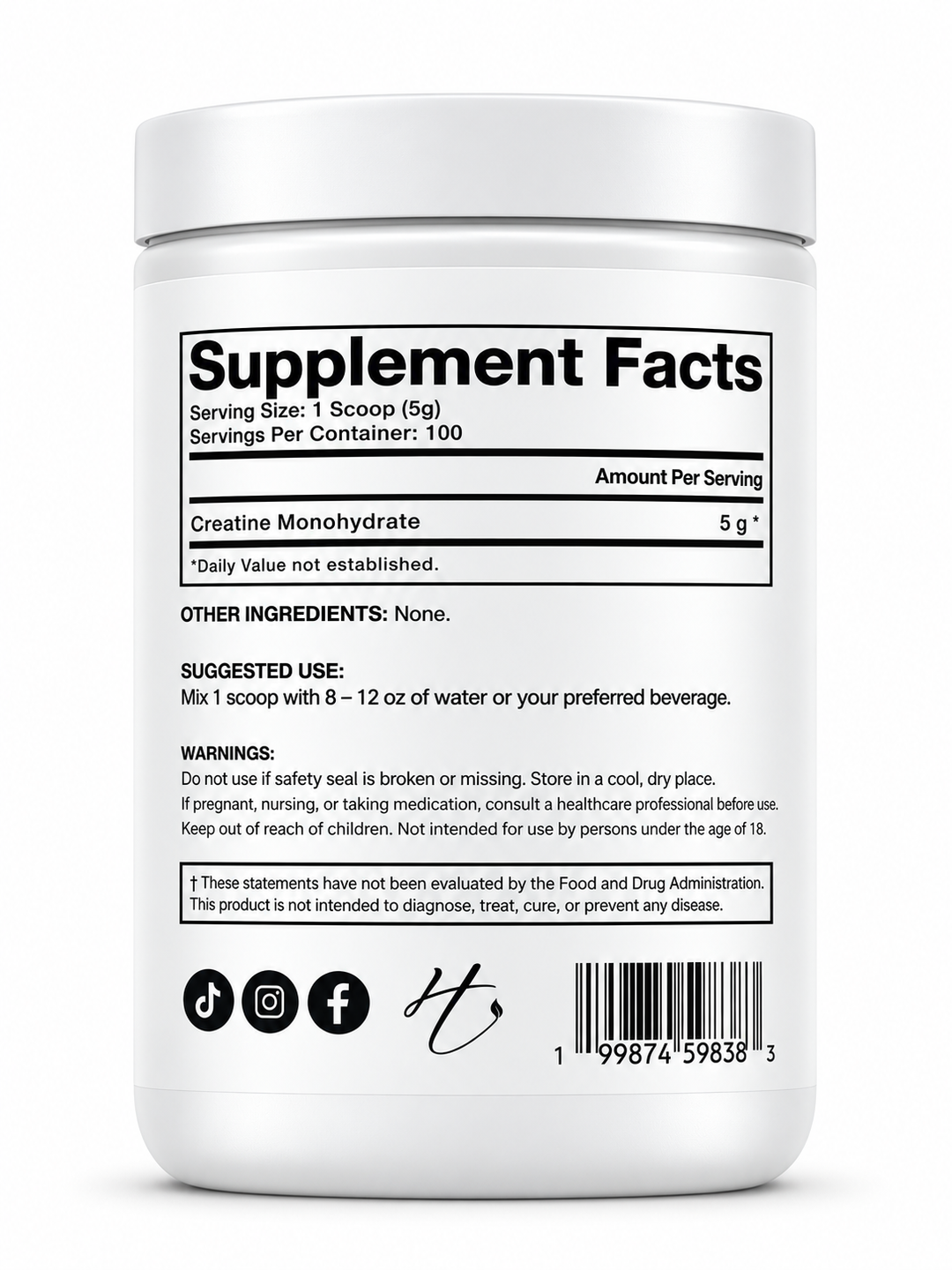 Micronized Creatine - 100 Servings