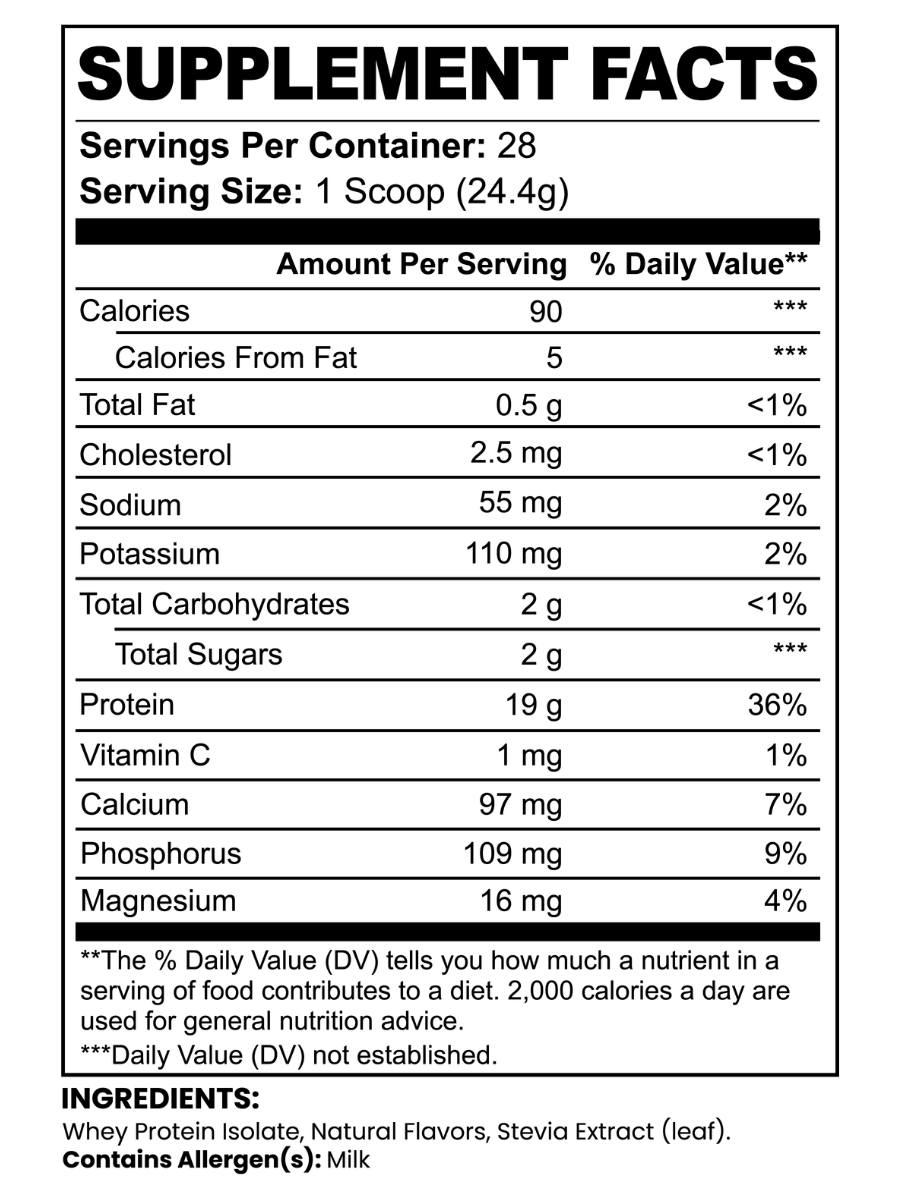 Whey Protein Isolate - Vanilla